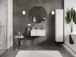 Mexen Orio meuble de salle de bain 70 cm avec lavabo Vela, 1 tiroir, blanc brillant - 91A10-07023-1-BF00-W23M00