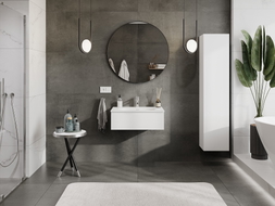 Mexen Orio meuble de salle de bain 70 cm avec lavabo Vela, 1 tiroir, blanc mat - 91A10-07023-1-BF01-W23M01