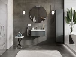 Mexen Orio meuble de salle de bain 70 cm avec lavabo Vela, 1 tiroir, graphite mat/blanc mat - 91A10-07023-1-BF66-W23M01