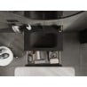 Mexen Orio meuble de salle de bains 70 cm avec lavabo Vela, 1 tiroir, noir brillant/noir mat - 91A10-07023-1-BF70-W23M71