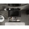 Mexen Orio meuble de salle de bain 70 cm avec lavabo Vela, 1 tiroir, noir mat - 91A10-07023-1-BF71-W23M71