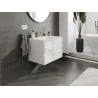Mexen Orio meuble de salle de bain 70 cm avec lavabo Vela, 2 tiroirs, blanc brillant - 91A10-07047-2-BFF00-W23M00