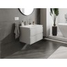 Mexen Orio meuble de salle de bain 70 cm avec lavabo Vela, 2 tiroirs, gris mat/blanc mat - 91A10-07047-2-BFF62-W23M01