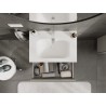 Mexen Orio meuble de salle de bain 70 cm avec lavabo Vela, 2 tiroirs, gris mat/blanc mat - 91A10-07047-2-BFF62-W23M01