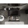 Mexen Orio armoire de salle de bain 70 cm avec lavabo Vela, 2 tiroirs, noir brillant/noir mat - 91A10-07047-2-BFF70-W23M71