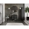 Mexen Orio meuble de salle de bain 70 cm avec lavabo Vela, 2 tiroirs, noir mat - 91A10-07047-2-BFF71-W23M71