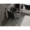 Mexen Orio meuble de salle de bain 70 cm avec lavabo Vela, 2 tiroirs, noir mat - 91A10-07047-2-BFF71-W23M71
