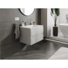 Mexen Orio armoire de salle de bain 70 cm avec lavabo Otis, 2 tiroirs, gris mat/blanc mat - 91A10-07047-2-BFF62-W18M01