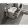 Mexen Orio armoire de salle de bain 70 cm avec lavabo Otis, 2 tiroirs, gris mat/blanc mat - 91A10-07047-2-BFF62-W18M01