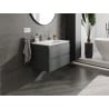 Mexen Orio armoire de salle de bain 70 cm avec lavabo Otis, 2 tiroirs, graphite mat/blanc mat - 91A10-07047-2-BFF66-W18M01