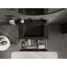 Mexen Orio armoire salle de bain 70 cm avec lavabo Otis, 2 tiroirs, noir brillant/noir mat - 91A10-07047-2-BFF70-W18M71