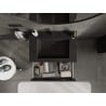 Mexen Orio meuble de salle de bain 70 cm avec lavabo Otis, 2 tiroirs, noir brillant/noir mat - 91A10-07047-2-BFF70-W18M71