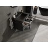 Mexen Orio armoire de salle de bain 70 cm avec lavabo Otis, 2 tiroirs, noir mat - 91A10-07047-2-BFF71-W18M71
