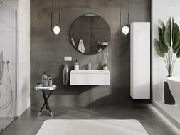 Mexen Orio armoire de salle de bain 80 cm avec lavabo Otis, 1 tiroir, blanc mat - 91A10-08023-1-BF01-W18M01