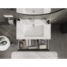Mexen Orio meuble de salle de bain 80 cm avec lavabo Otis, 1 tiroir, graphite mat/blanc mat - 91A10-08023-1-BF66-W18M01