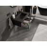Mexen Orio armoire de salle de bain 80 cm avec lavabo Otis, 1 tiroir, noir brillant/noir mat - 91A10-08023-1-BF70-W18M71