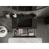 Mexen Orio armoire de salle de bain 80 cm avec lavabo Otis, 1 tiroir, noir brillant/noir mat - 91A10-08023-1-BF70-W18M71