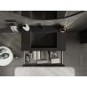 Mexen Orio meuble de salle de bains 80 cm avec lavabo Otis, 1 tiroir, noir brillant/noir mat - 91A10-08023-1-BF70-W18M71