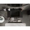 Mexen Orio armoire de salle de bain 80 cm avec lavabo Otis, 1 tiroir, noir mat - 91A10-08023-1-BF71-W18M71