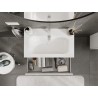 Mexen Orio meuble de salle de bains 80 cm avec lavabo Vela, 1 tiroir, blanc brillant - 91A10-08023-1-BF00-W23M00
