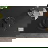 Mexen Kevin évier en granit à 1 cuve avec égouttoir 586 x 458 mm, Noir, siphon Noir - 6517581005-77-B