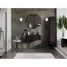 Mexen Orio armoire de salle de bain 80 cm avec lavabo Vela, 1 tiroir, noir brillant/noir mat - 91A10-08023-1-BF70-W23M71