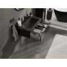 Mexen Orio armoire de salle de bain 80 cm avec lavabo Vela, 1 tiroir, noir brillant/noir mat - 91A10-08023-1-BF70-W23M71