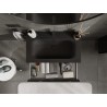 Mexen Orio armoire de salle de bain 80 cm avec lavabo Vela, 1 tiroir, noir brillant/noir mat - 91A10-08023-1-BF70-W23M71