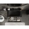 Mexen Orio armoire de salle de bains 80 cm avec lavabo Vela, 1 tiroir, noir mat - 91A10-08023-1-BF71-W23M71