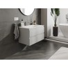 Mexen Orio meuble de salle de bain 80 cm avec lavabo Vela, 2 tiroirs, gris mat/blanc mat - 91A10-08047-2-BFF62-W23M01