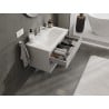 Mexen Orio meuble de salle de bain 80 cm avec lavabo Vela, 2 tiroirs, gris mat/blanc mat - 91A10-08047-2-BFF62-W23M01