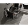 Mexen Orio armoire de salle de bains 80 cm avec lavabo Vela, 2 tiroirs, noir brillant/noir mat - 91A10-08047-2-BFF70-W23M71