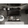 Mexen Orio armoire de salle de bains 80 cm avec lavabo Vela, 2 tiroirs, noir brillant/noir mat - 91A10-08047-2-BFF70-W23M71
