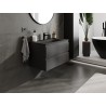 Mexen Orio armoire de salle de bain 80 cm avec lavabo Vela, 2 tiroirs, noir mat - 91A10-08047-2-BFF71-W23M71