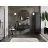 Mexen Orio armoire de salle de bain 90 cm avec lavabo Otis, 1 tiroir, noir mat - 91A10-09023-1-BF71-W18M71