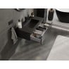 Mexen Orio armoire de salle de bain 90 cm avec lavabo Otis, 1 tiroir, noir mat - 91A10-09023-1-BF71-W18M71
