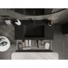 Mexen Orio armoire de salle de bain 90 cm avec lavabo Otis, 1 tiroir, noir mat - 91A10-09023-1-BF71-W18M71