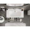 Mexen Orio meuble de salle de bain de 90 cm avec lavabo Vela, 1 tiroir, blanc brillant - 91A10-09023-1-BF00-W23M00