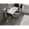 Mexen Orio armoire de salle de bains 90 cm avec lavabo Vela, 1 tiroir, graphite mat/blanc mat - 91A10-09023-1-BF66-W23M01