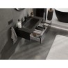 Mexen Orio Armoire de salle de bain 90 cm avec lavabo Vela, 1 tiroir, noir brillant/noir mat - 91A10-09023-1-BF70-W23M71