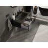 Mexen Orio meuble de salle de bain 90 cm avec lavabo Vela, 1 tiroir, noir brillant/noir mat - 91A10-09023-1-BF70-W23M71