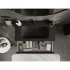 Mexen Orio Armoire de salle de bain 90 cm avec lavabo Vela, 1 tiroir, noir brillant/noir mat - 91A10-09023-1-BF70-W23M71