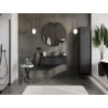 Mexen Orio meuble de salle de bain 90 cm avec lavabo Vela, 1 tiroir, noir mat - 91A10-09023-1-BF71-W23M71