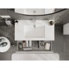 Mexen Orio armoire de salle de bain 90 cm avec lavabo Otis, 2 tiroirs, blanc brillant - 91A10-09047-2-BFF00-W18M00