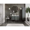Mexen Orio Armoire de salle de bains 90 cm avec lavabo Otis, 2 tiroirs, graphite mat/blanc mat - 91A10-09047-2-BFF66-W18M01