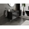 Mexen Orio armoire de salle de bain 90 cm avec lavabo Otis, 2 tiroirs, noir brillant/noir mat - 91A10-09047-2-BFF70-W18M71