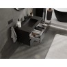 Mexen Orio armoire de salle de bain 90 cm avec lavabo Otis, 2 tiroirs, noir brillant/noir mat - 91A10-09047-2-BFF70-W18M71