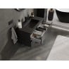 Mexen Orio armoire de salle de bain 90 cm avec lavabo Otis, 2 tiroirs, noir mat - 91A10-09047-2-BFF71-W18M71