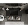 Mexen Orio armoire de salle de bain 90 cm avec lavabo Otis, 2 tiroirs, noir mat - 91A10-09047-2-BFF71-W18M71