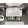 Mexen Orio armoire de salle de bain 90 cm avec lavabo Vela, 2 tiroirs, gris mat/blanc mat - 91A10-09047-2-BFF62-W23M01
